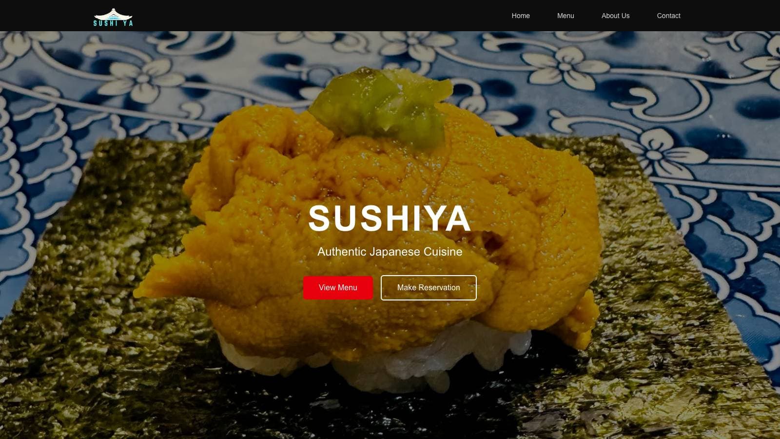 Sushi Ya restaurant website